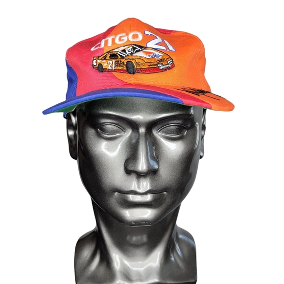 Nascar Accessories Vintage Michael Waltrip 2 Car Cap Nascar Daytona Usa Colorblock Strapback